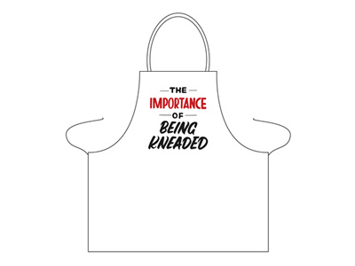 The importance of being kneaded aprons product design typography