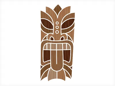 Tiki Tongue masks tiki tribal vector vonster