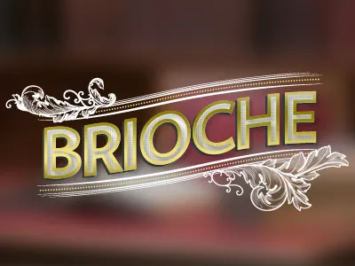 Brioche Type detail flourish food gold lines texture type