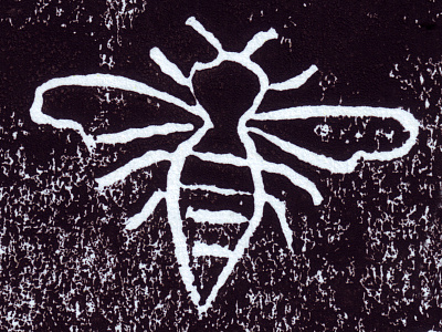 The Process Wasp booze label lino wasp wine
