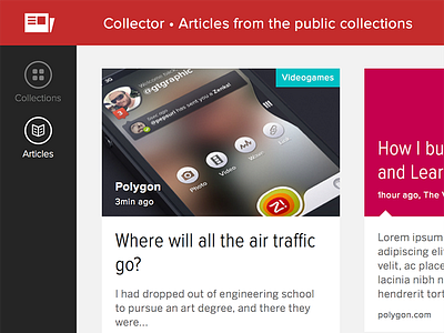 Collector Web Client desktop news reader webapp