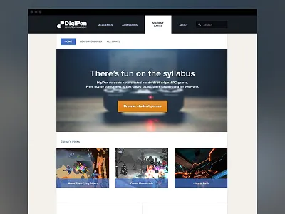 Student Games Landing