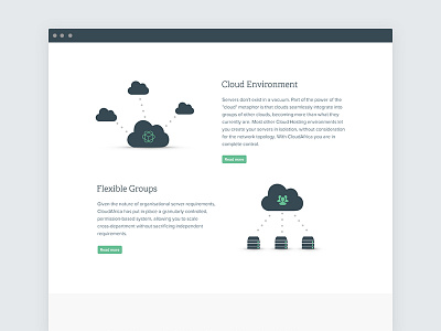 Home Page Elements bandwidth cloud flat flatui hosting isoflow it minimal website