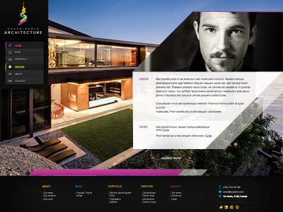 Architecture Firm architecture dark layout ui ux