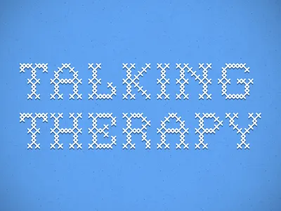 Talking Therapy Cross Stitch cross stitch headline lettering mental health talking therapy typography