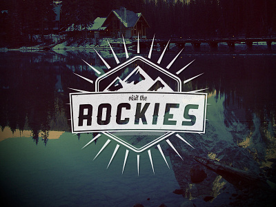 Visit the Rockies - Vintage badge design badges branding font lake logo mountains retro type typography vintage