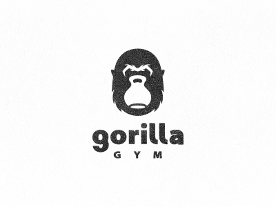 Gorilla Fitness Equipment ancitis bell design fitness gorilla gym kettle logo negative space weights