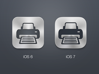 Printer Pro - iOS 7 Icon app flat grey icon ios 7 ipad iphone printer pro readdle redesign upgrade