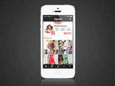 Styloola Profile app application interface ios ios7 iphone ui