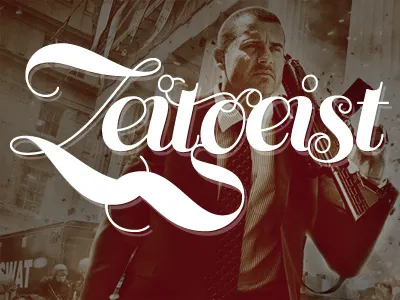 Zeitgeist lettering logo magazine overlay script wonk