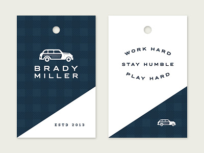 BM Hang Tag branding car clothing hang tag logo shop sport typography woody wagon