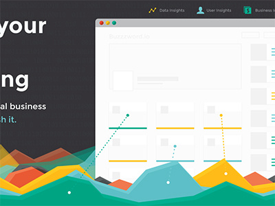 Awash in a Sea Of Data app charts colorful flat header software analytics