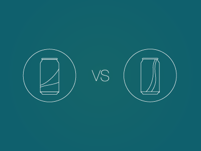 #9 - Coke vs Pepsi art clean coke green line minimal pepsi soda vs