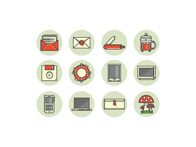 Flat icons design flat graphic icon ios popular retro ui ux vector vintage web