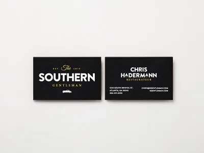 The Southern Gentleman Business Cards business cards gentleman southern vintage