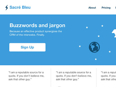 Sacré Bleu bleu blog blue french mockup theme