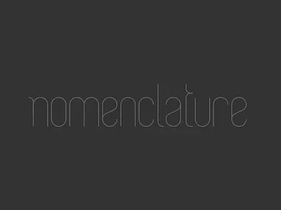 Nomenclature Type font typeface