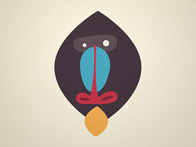 Mandrill character flat mandrill monkey