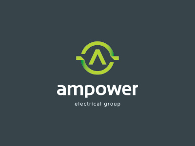 Ampower a ampower amps electrical electrical logo energy green group logo mark power