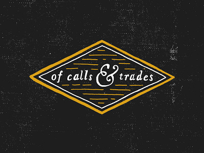 of calls & trades barbershop dei gratia event hand drawn hand lettering typography