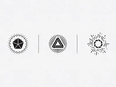 Logo research branding geometry logo
