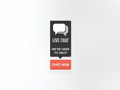 Live Chat Badge badge button chat clean flat simple