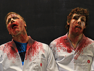 Si digital Zombies (Alex & Matt) halloween photo manipulation photoshop zombies