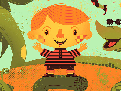 James art print giant peach james poster wip worm