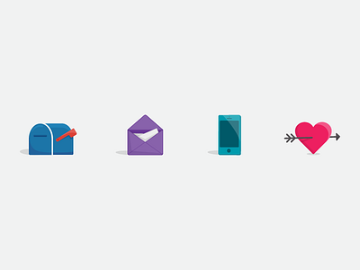 Contact Icons color contact envelope flat heart icons iphone letter love mail mailbox phone