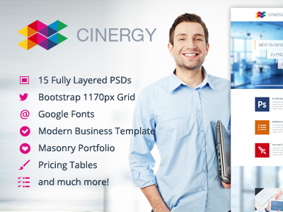 Cinergy PSD Template psd template themeforest