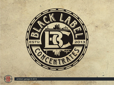 Black Label Concentrate 2 emblem logo design