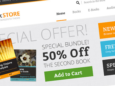 Bookstore Magento Theme book bookstore ecommerce magento magentotheme store theme