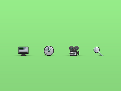 DVR Icons android app appdesign carmera clock guide icons ios photoshop search