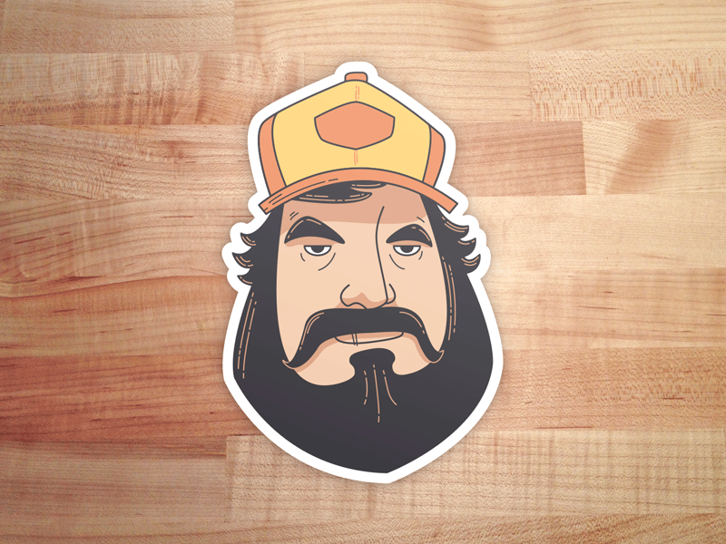 Stickers | The Big Reveal aaron draplin beard design designers draplin focus lab icon illustration series stickers trucker hat