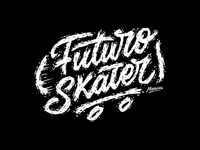 Futuro Skater custom handmade lettering letters shirt skate trash tshirt typography