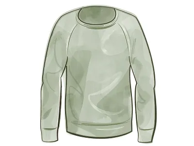 Sweater cold drawing green illustration sweater watercolor
