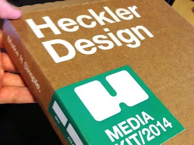 Heckler Mediakit Sneakpeak Front heckler package package design packaging