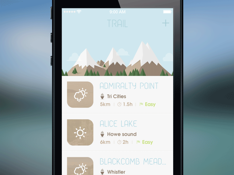 Filter view (Gif) animation app filter ios mountainr