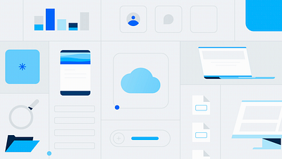 Cloud storage animation art cloud design documents gif ibm illustration phone storage tech