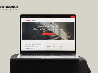 Glass-Tech branding design graphic design ui websitedesign