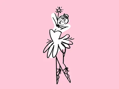 Sugar plum fairy 🧚 ballerina design doodle fairy funny illo illustration lol nutcracker sketch sugar plum fairy