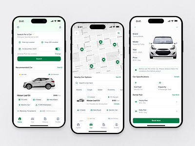 Carry - Car Rental App app booking car car app cars clean design drive mobile mobile app rent rental rental car reservation schedule sport car ui ui design ux vehicle