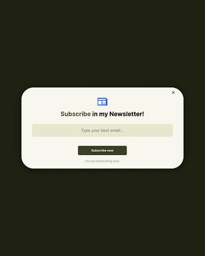 Pop-up Overlay dailyui dailyuichallenge design ui ux