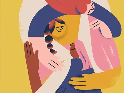 Friendship theme Illustration best friend editorial illustration friend friendship illustration vector vector illustration