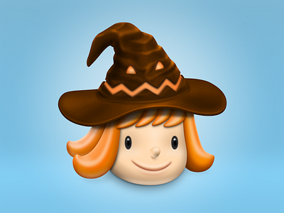 Halloween icon girl halloween hat icon