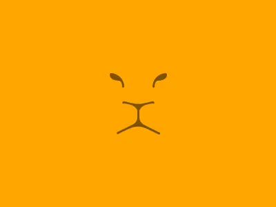 Lion animal design eyes lion negative space nuion safari serious
