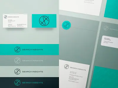 Search Insights australia business cards collateral custom type font gold coast logo seo stationery visual identity