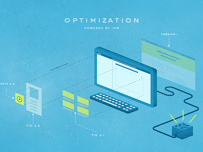 Optimization computer diagram exploded illustration imm optimization wireframes