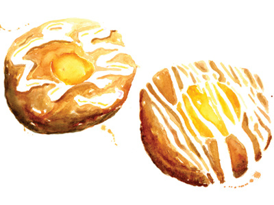 Pastries!! art color danish illustration paint pastry watercolor watercolour