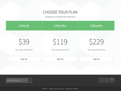Pricing + Footer footer pricing responsive table webdesign